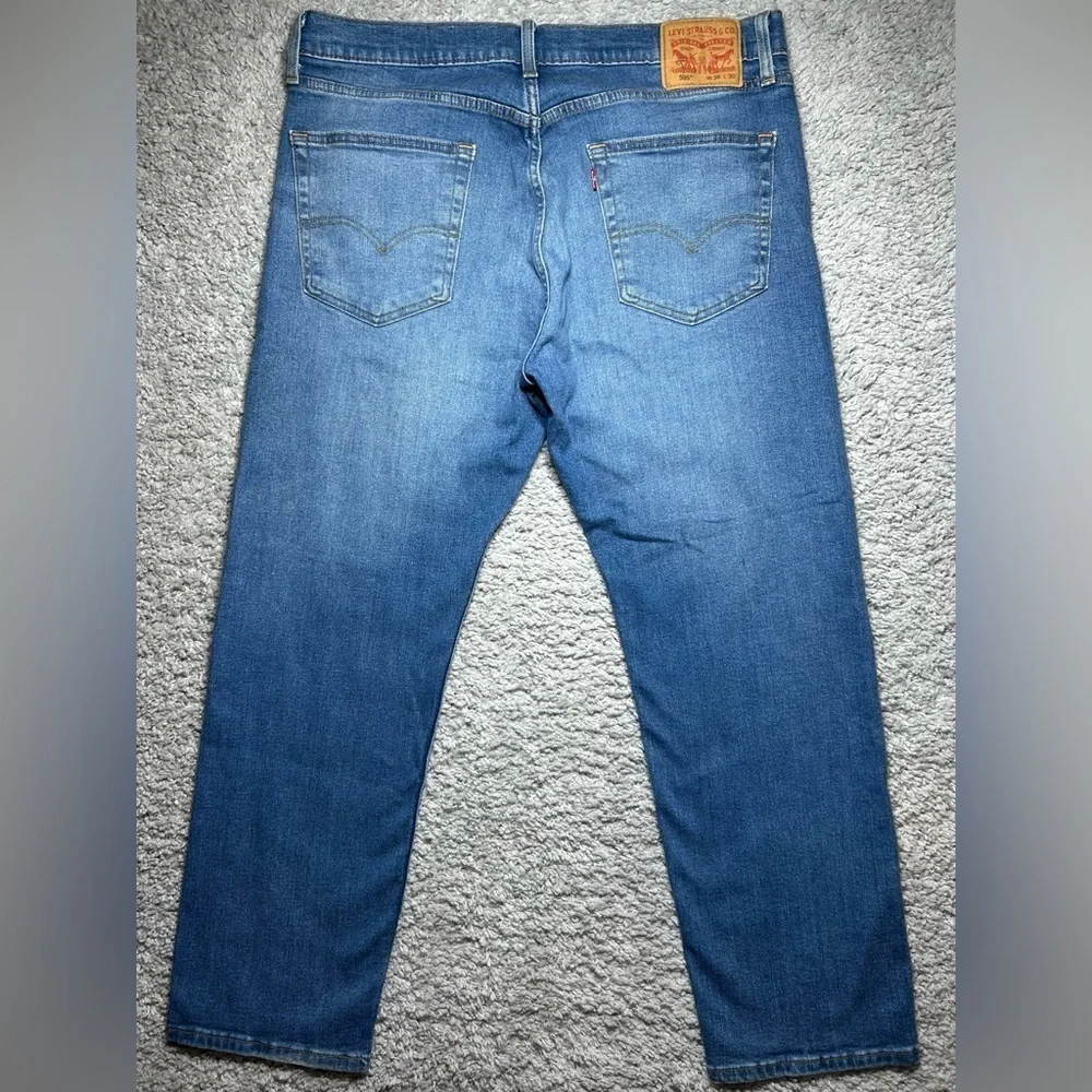 Levi's Jeans Mens 36 x 30 505 Straight Classic Casual Denim Everyday Basic Blue